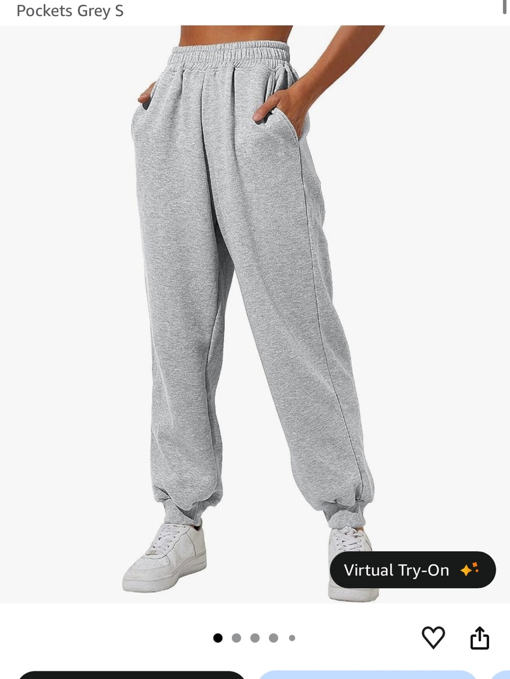 Grey Elastic Waist Jogger Sweatpants